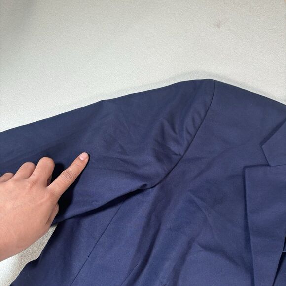 Lauren Ralph Lauren LRL Blazer Navy Blue Size XL 3D Crest Vintage Old Money - Picture 4 of 11